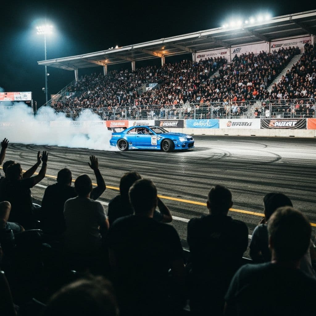 Wide angle of drift competition arena